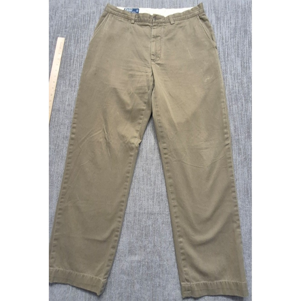 Polo Ralph Lauren men's classic chino Prospect pants‎ 33x32 flat front Cotton